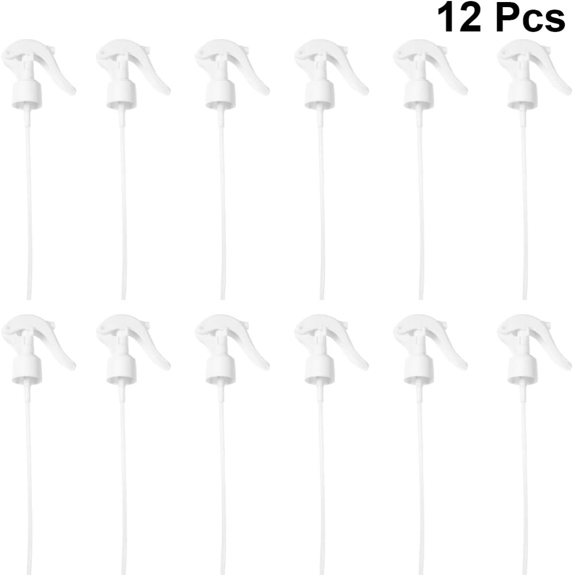 DOITOOL 12Pcs Spray Bottle Trigger Replacement Industrial Trigger Sprayers Nozzles Chemical Resistant Spray Head Replacement Part for Gardening Cleaning Watering Supplies(White) image number 3