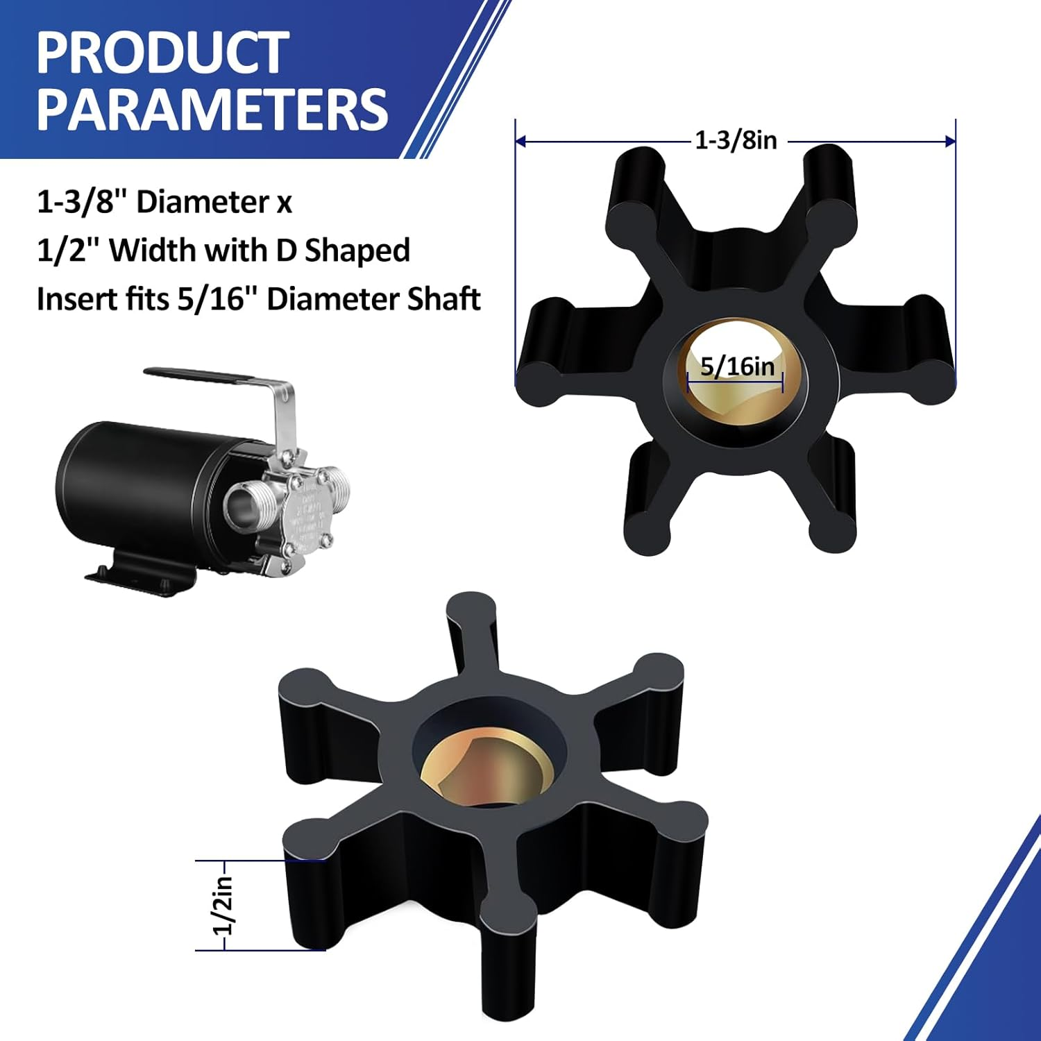 REPLACEMENTKITS.COM Brand Impeller for Utility Water Transfer Pumps (1) image number 4