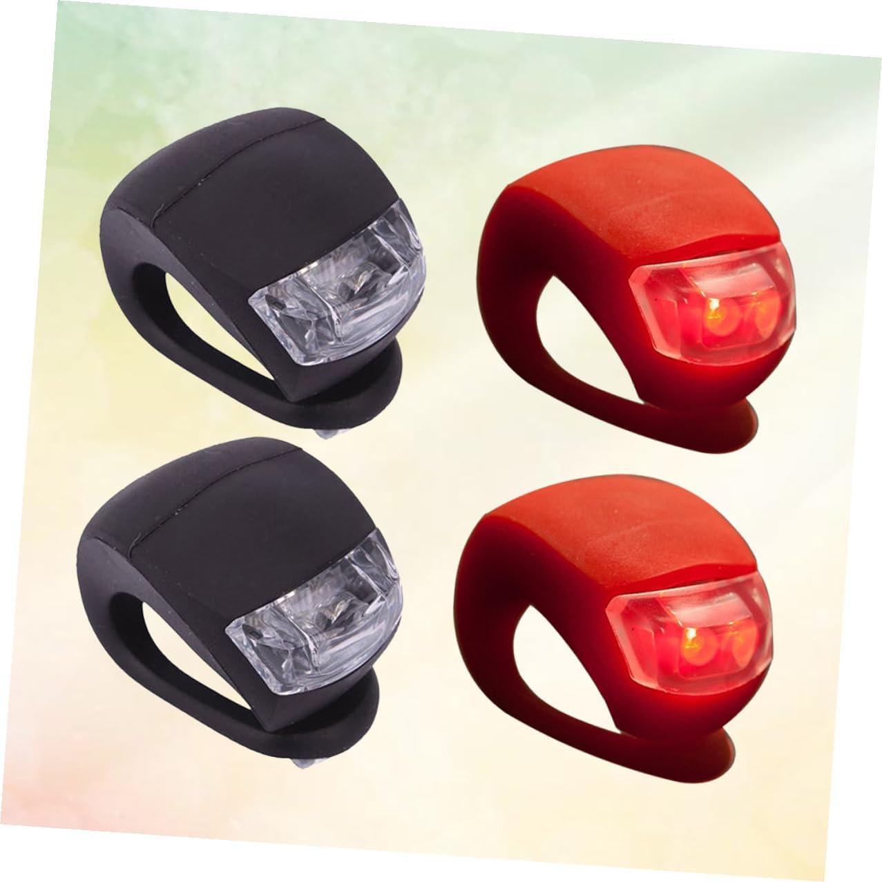 Outanaya 4Pcs Bike Gear Biking Accessories Bike Tail Light Taillight Beetle Silicone Lamp Bike Light Bright Lights Lamp Five Generations Battery Frog Lamp Accesorios Para Celulares image number 4