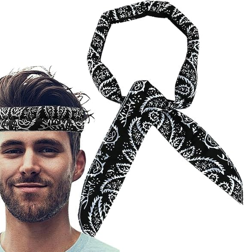 Neck Wrap Headband 100X5Cm Cooling Bandana for Neck Cooling Bandana Scarf Cold Towel Printed Soaked Tie around Neck