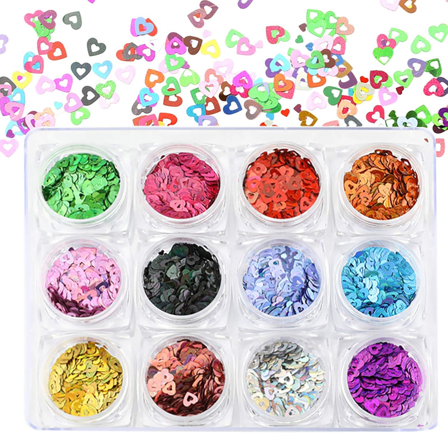 1 Set Glitter Powder Patch Special-Shaped Sequins Sparkles Maple Leaves