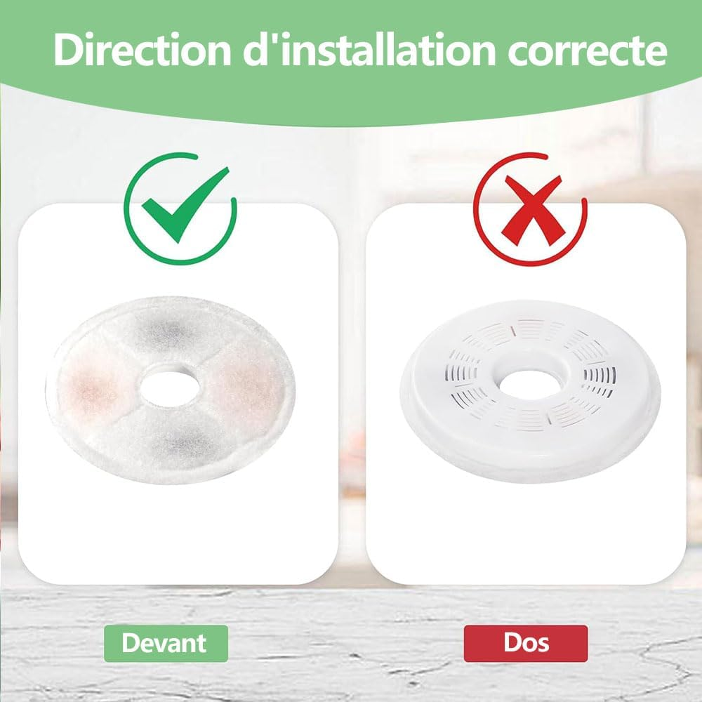 Voarge 6 Pack Cat Fountain Filter 3L Activated Carbon Filter Replacement Filter with Activated Carbon image number 2