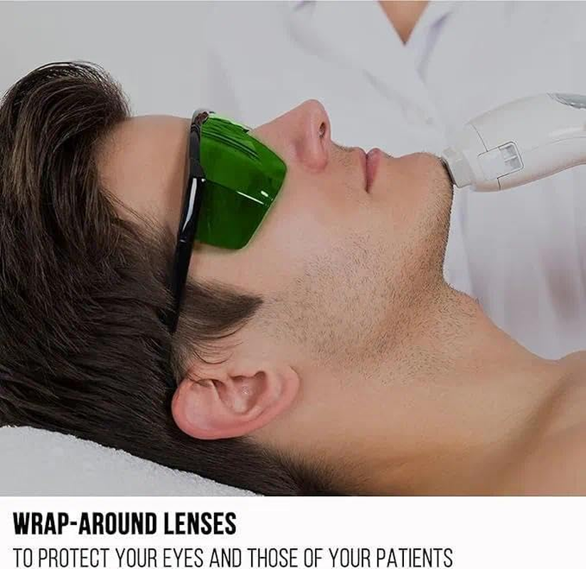 Laser Safety Glasses, IPL 200-2000Nm Laser Glasses Eye Protection for Laser Hair Removal Treatment.