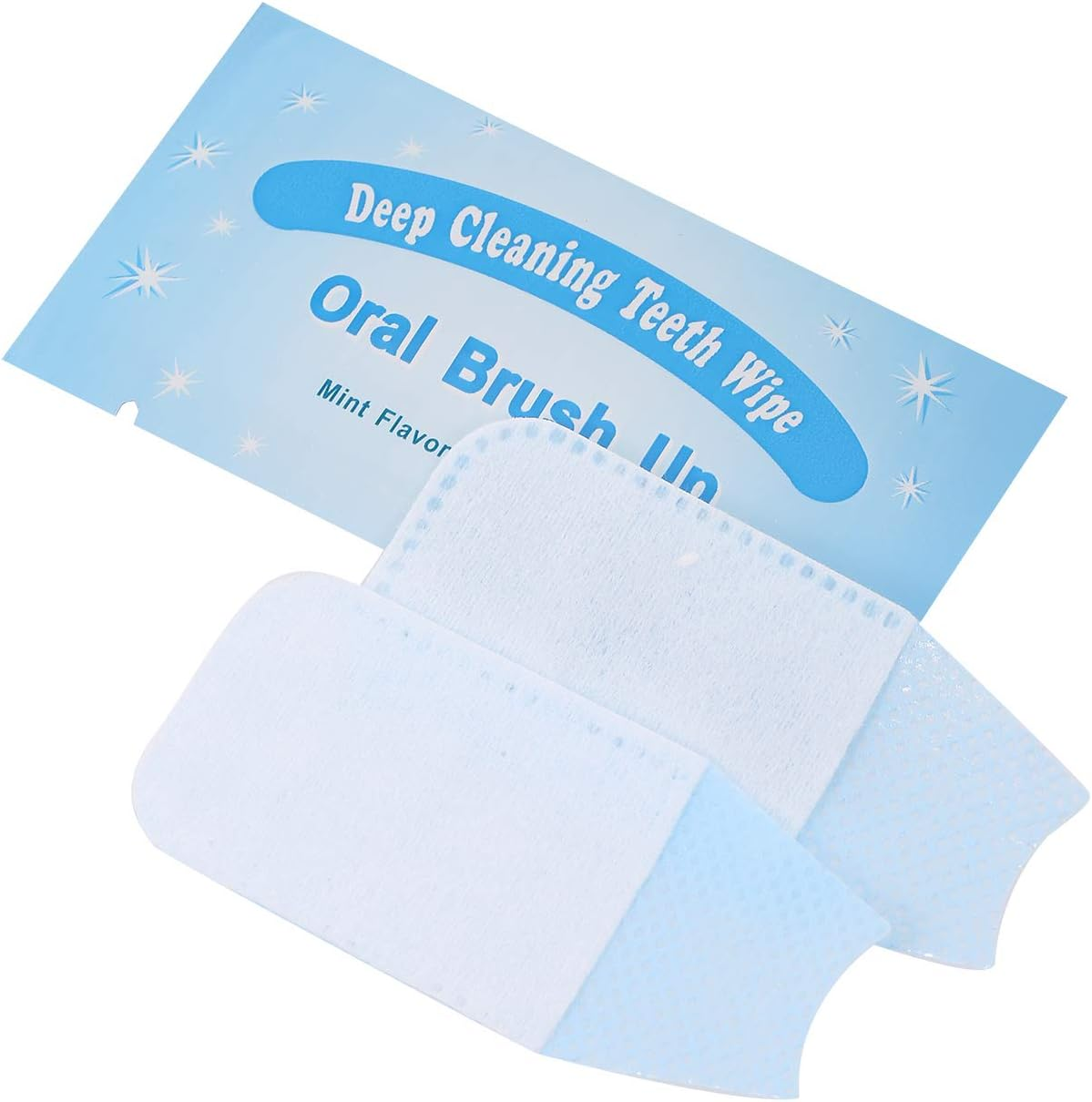50Pcs Teeth Wipes Oral Brush Ups Dental Deep Cleansing Finger Tooth Wipes Fresh Breath Mint Flavor Teeth Whitening Strips Oral Care BBZY image number 2