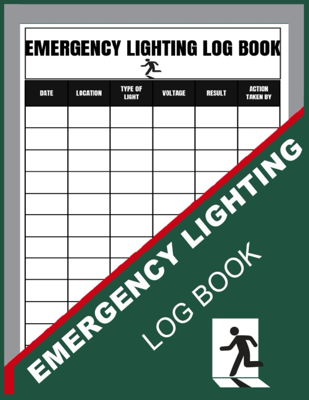 Emergency Lighting Log Book: 120 Pages for Emergency Lighting Test Log Book | Emergency Light Inspection & Maintenance Record Sheet for Business, Commercial & Schools.
