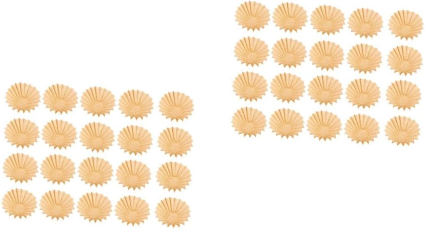 Ciieeo 100 Sheets Bowl Shaped Filter for Kung Fu Tea Wavy Design Filter Natural Coffee Tools Reusable Large for Home Outdoor Tea image number 2