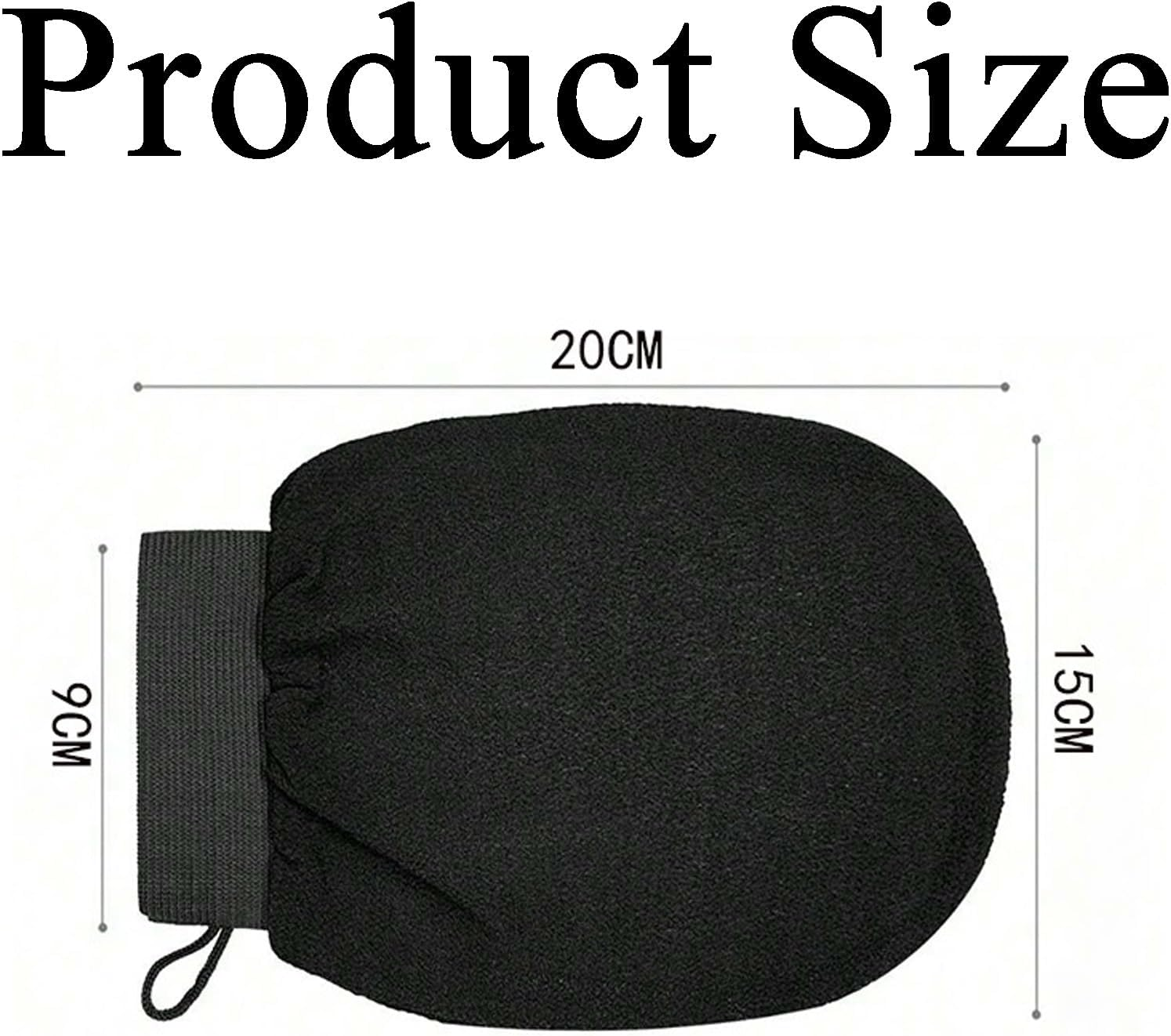 3 PCS Exfoliating Gloves, Exfoliating Mitt for Body Scrub, Korean Style Deep Cleaning, Dual-Sided for Smooth Skin, Includes Black Pink Green with Ropes image number 4