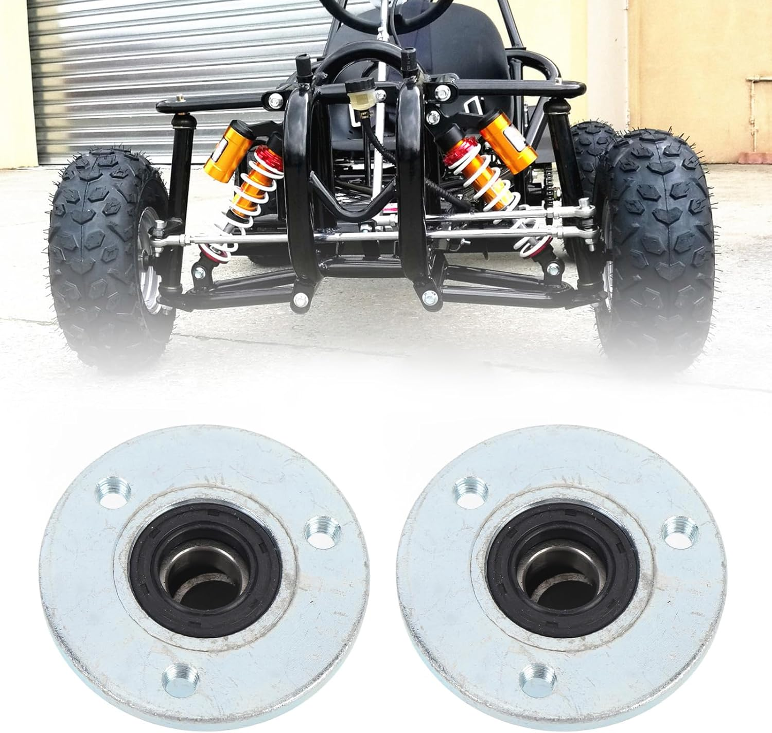 17Mm Front Wheel Hub with Bearing Steel Alloy Design for Karts UTV Quad Bike Enhanced Stability and Impact Direct Install Ideal Replacement Part