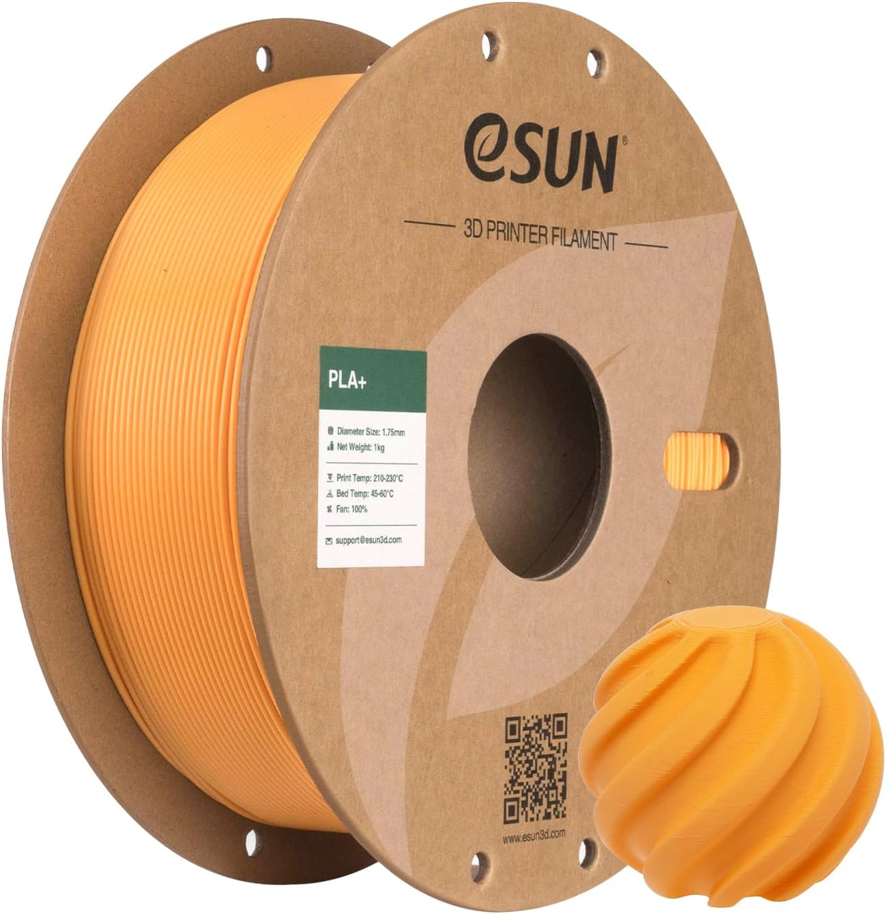 Esun PLA+ 3D Printing Filament PLA PRO plus Spool 1.75Mm 1KG Dimensional Accuracy +/- 0.05Mm for 3D Printers,Black
