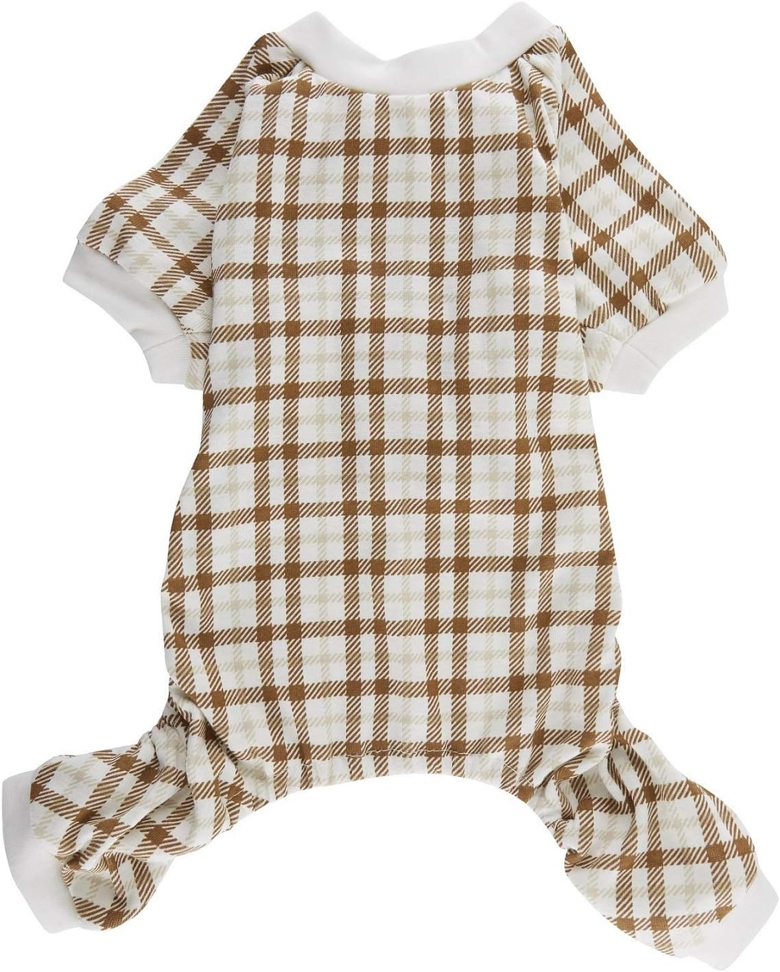 Lanyarco Cute Snowman Christmas Dog Pajamas, Soft Cotton Xmas Christmas Pajamas for Dogs Holiday Pet Clothes Onesie PJS, Red Medium Back Length 15"