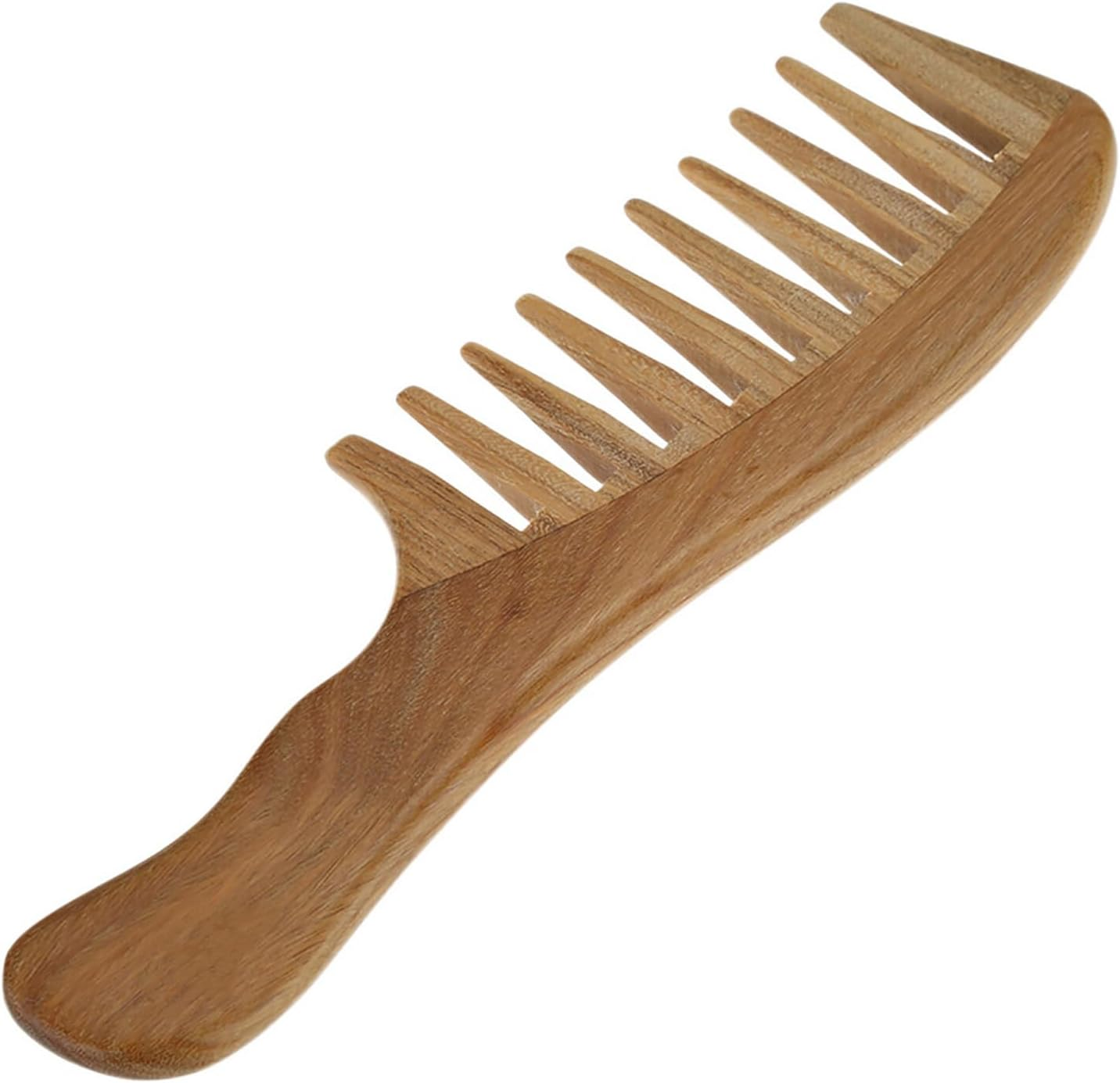 Oimzzr 1 Pc Wooden Comb Natural Green Sandalwood Handmade Wide Tooth Wooden Comb Massage Comb Handmade Comb Hair Care