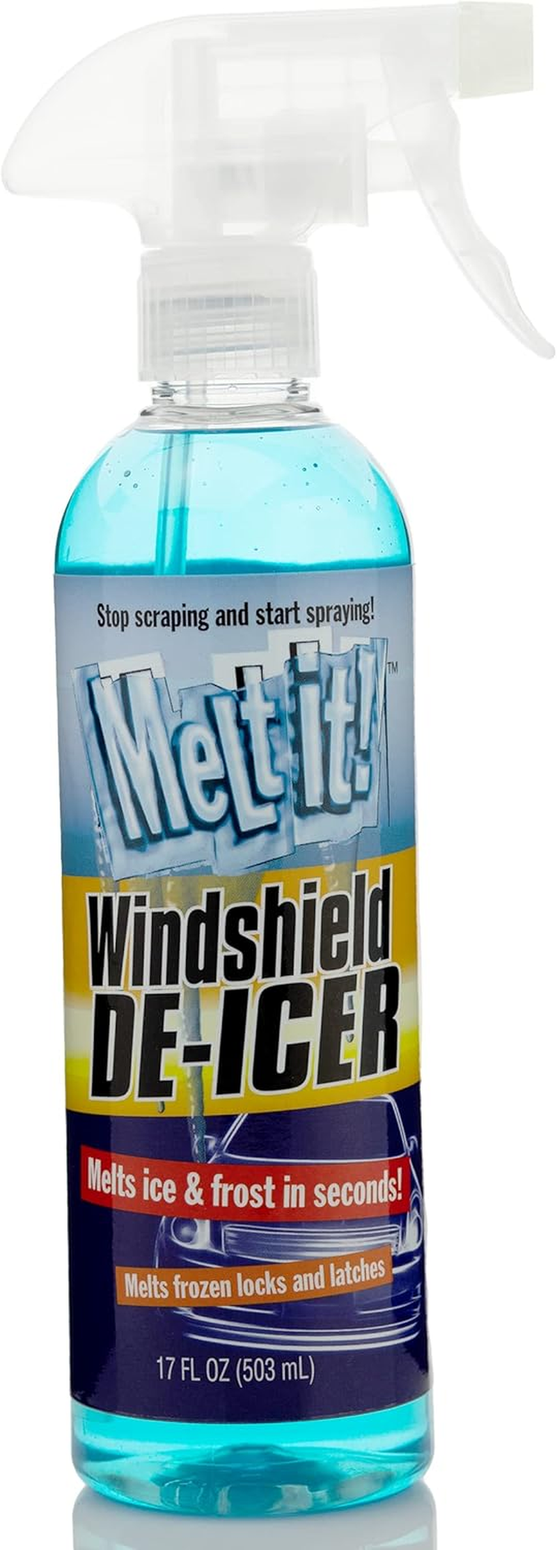 Melt It! Windshield De-Icer. Instantly Melts Ice and Frost in Seconds for Windshields, Windows, Mirrors, Key Locks, Latches and More. No Scraping or Chipping. 17Fl Oz. (17 Oz) image number 3