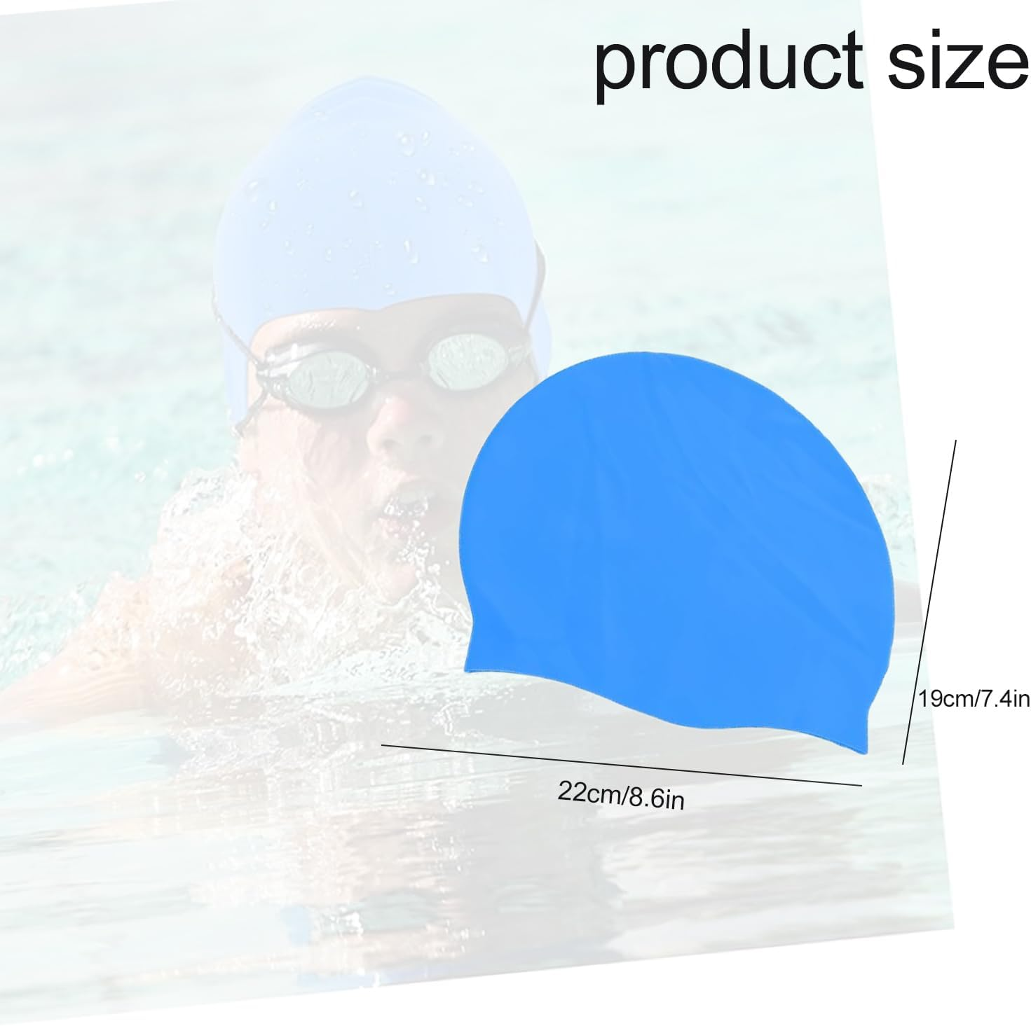 Silicone Swimming Cap Swimming Caps for Men Swim Cap Swimming Cap for Long Hair Novelty Silicone Cap Swim Hats for Women Swimming Cap for Men Bathing Cap image number 2