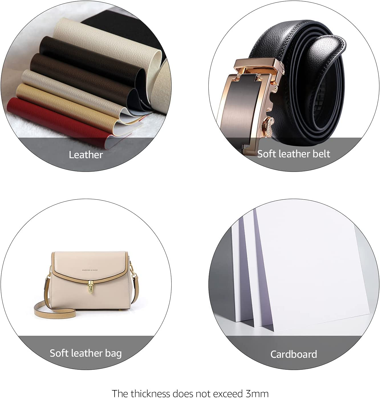 Amazon Basics Leather Hole Punch Set, Rotary Puncher, Multi Hole Sizes Maker Tool image number 4