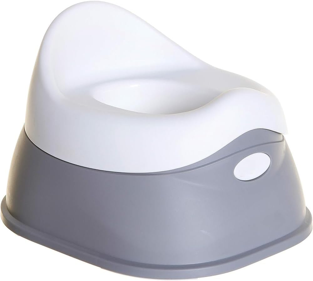 Toddler Toilet Training Potty Chair, Potty Topper Stepstool, Training Seat with Slip-Resistant Base, Travel Potty Chair for Toddlers 18 Months & above (Grey, 25.5 * 24 CM