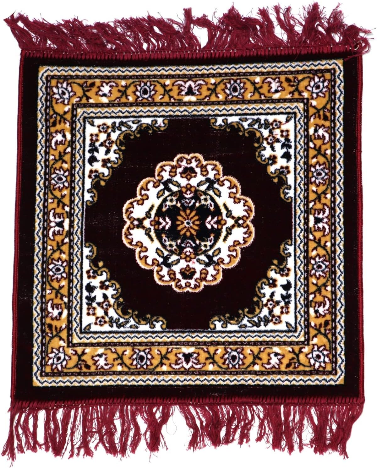 ASHIRWAD Puja Aasan Velvet Wool Pooja Aassan Meditation Cloth Rug Mat Aasanam Rug Mattress (Maroon-3) image number 5