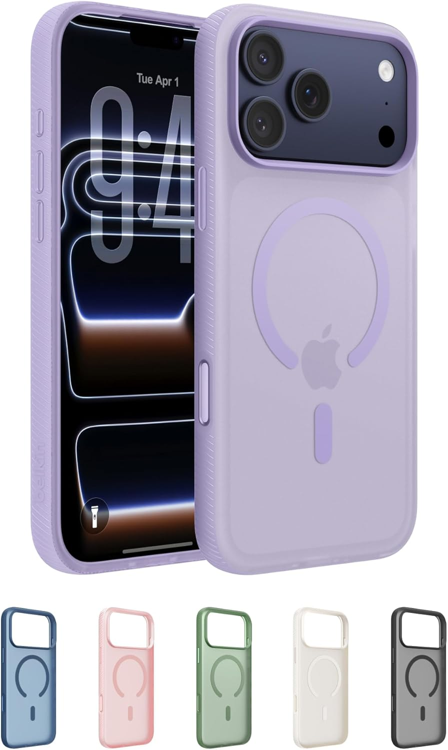 Belkin Sheerforce Grip Iphone 17 Case, Magsafe Compatible Mobile Phone Case with Non-Slip Edges, Iphone Protective Case, Magnetic, Transparent, Thin and Shockproof - Green