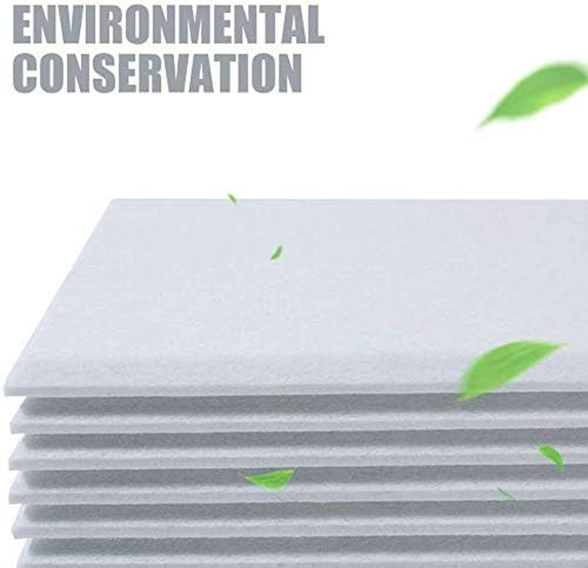 Sound Absorber, 600 X 600 X 9 Mm 8 Pack Upgraded Panels Acoustic Panels Studio Treatment Sound Absorb Insulation Polyester Board for Wall and Ceiling Acoustic Treatment (White) image number 6