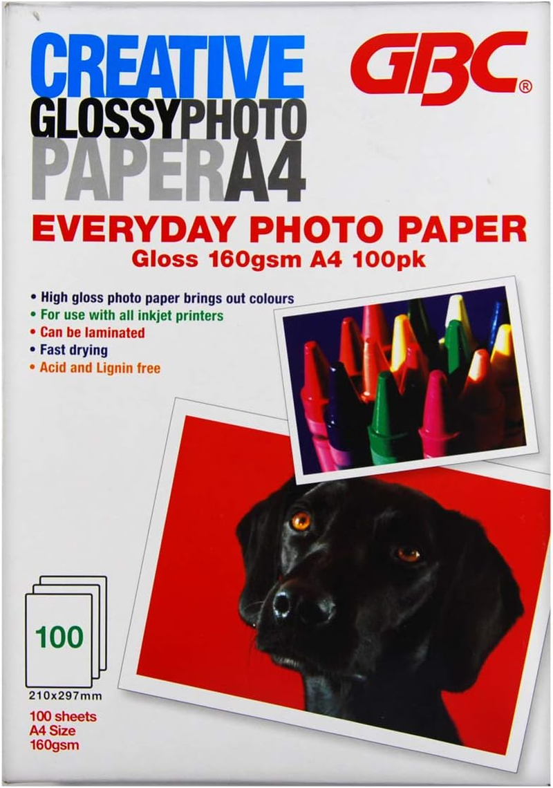 GBC Creative A4 Everyday Photo Paper 160 GSM, Pack of 100