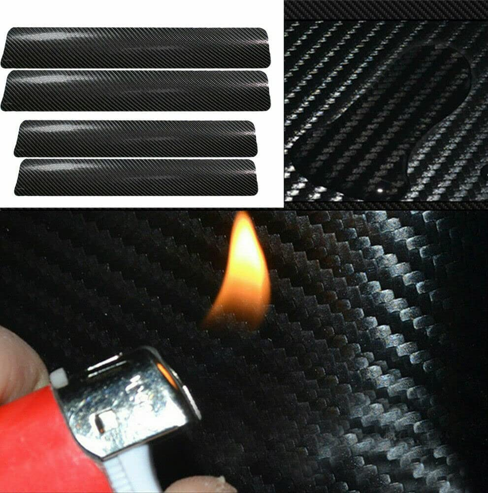 4D Carbon Fiber Car Sticker Door Sill Side Scuff Plate anti Scratch Protector image number 3