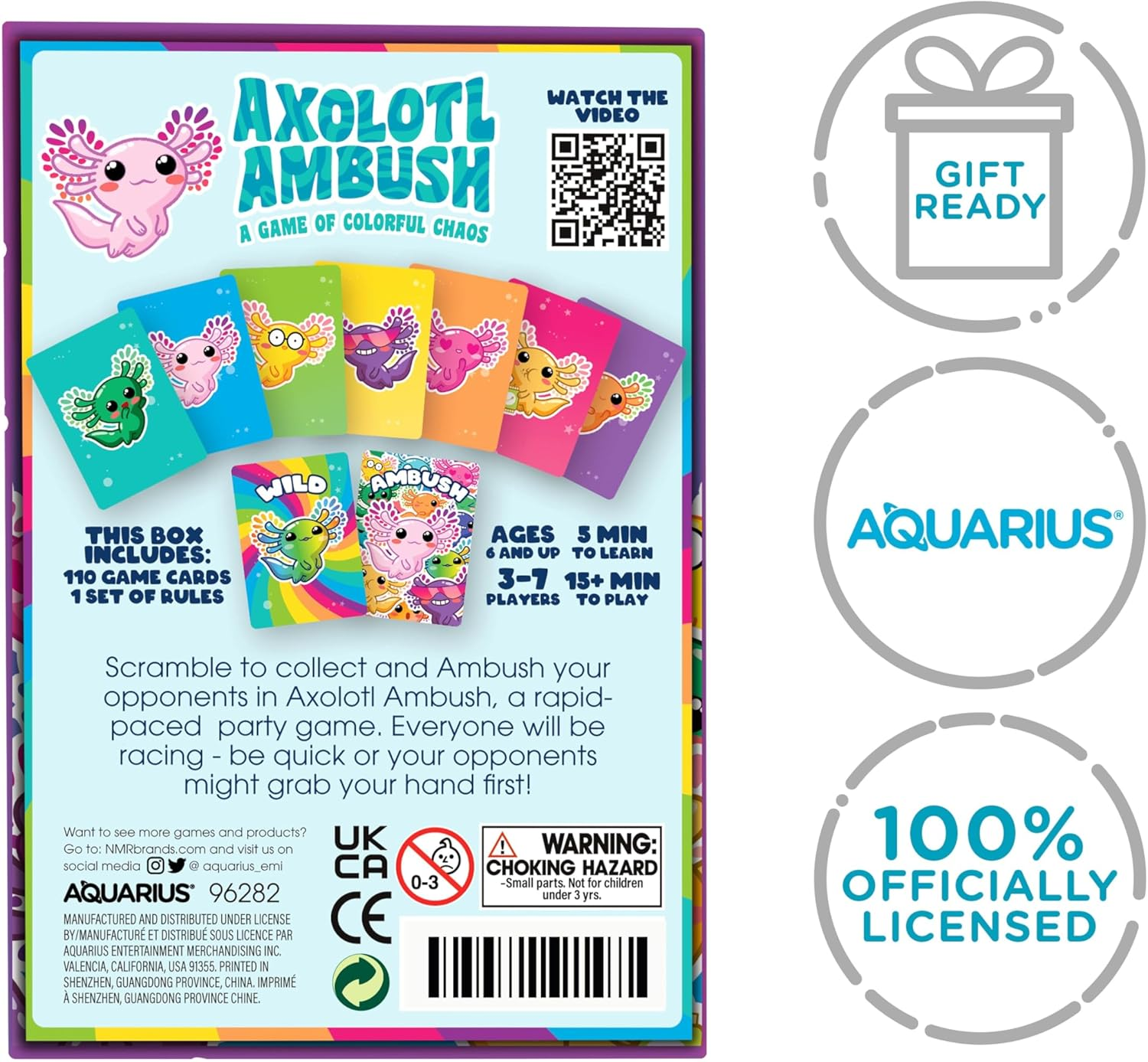 AQUARIUS Axolotl Ambush Card Game - Great Family Fun - Ages 6+ - Officially Licensed for Fun - Axolotl Card Game - Merchandise & Collectibles image number 4
