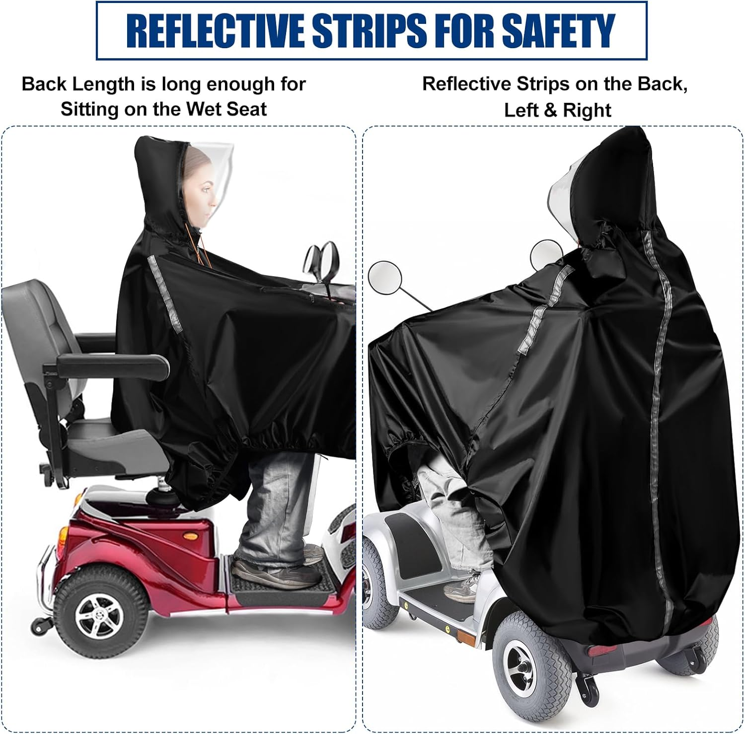 Electric Vehicle Rain Cover, Mobility Scooter Cover Waterproof Outdoor, Wheelchair Poncho, Electric Armchair Poncho Mobility Scooter Rain Cover Waterproof Rain Cape Rainsuit Cycling Rain Jacket image number 2