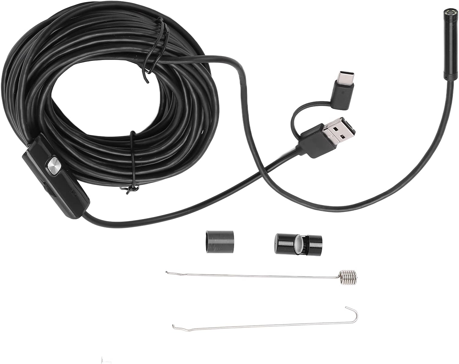 Huten Snake Camera, 7Mm 3 in 1 Endoscope, Black, USB, Waterproof, 640X480 Resolution image number 2