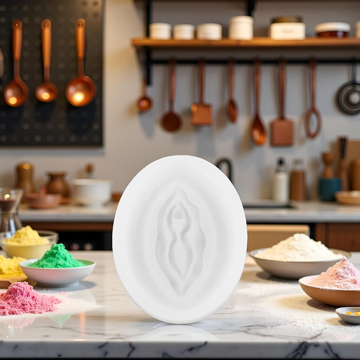 White Women Genital Shape Chocolate Mold Novelty Candy Making Molds Silicone DIY Mould Jelly Tray Fondant Cake Making Supplies Pastry and Baking Molds Bakeware image number 5