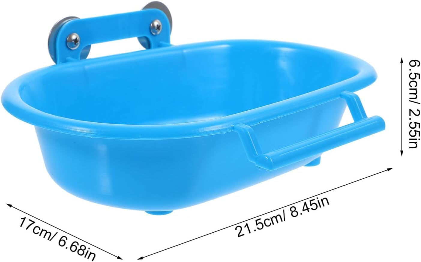 Plastic Parrot Bath Box, Bird Cage Accessory Bathing Tub Bath for Parakeet Pet Birds (Blue) image number 3