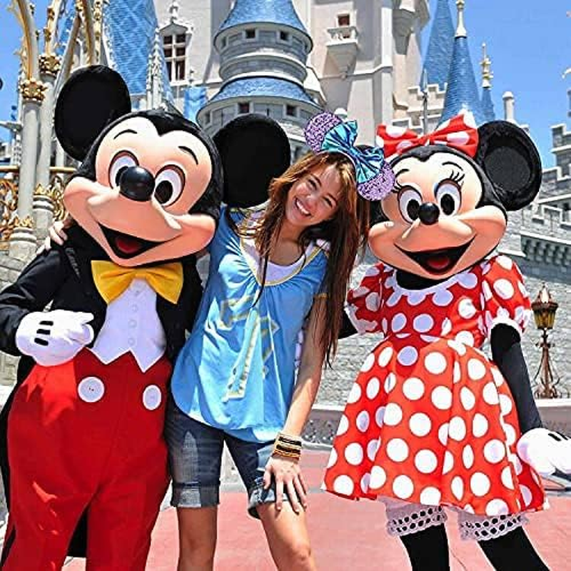 Mouse Ears Bow Headbands (Metalic Purple, Medium)