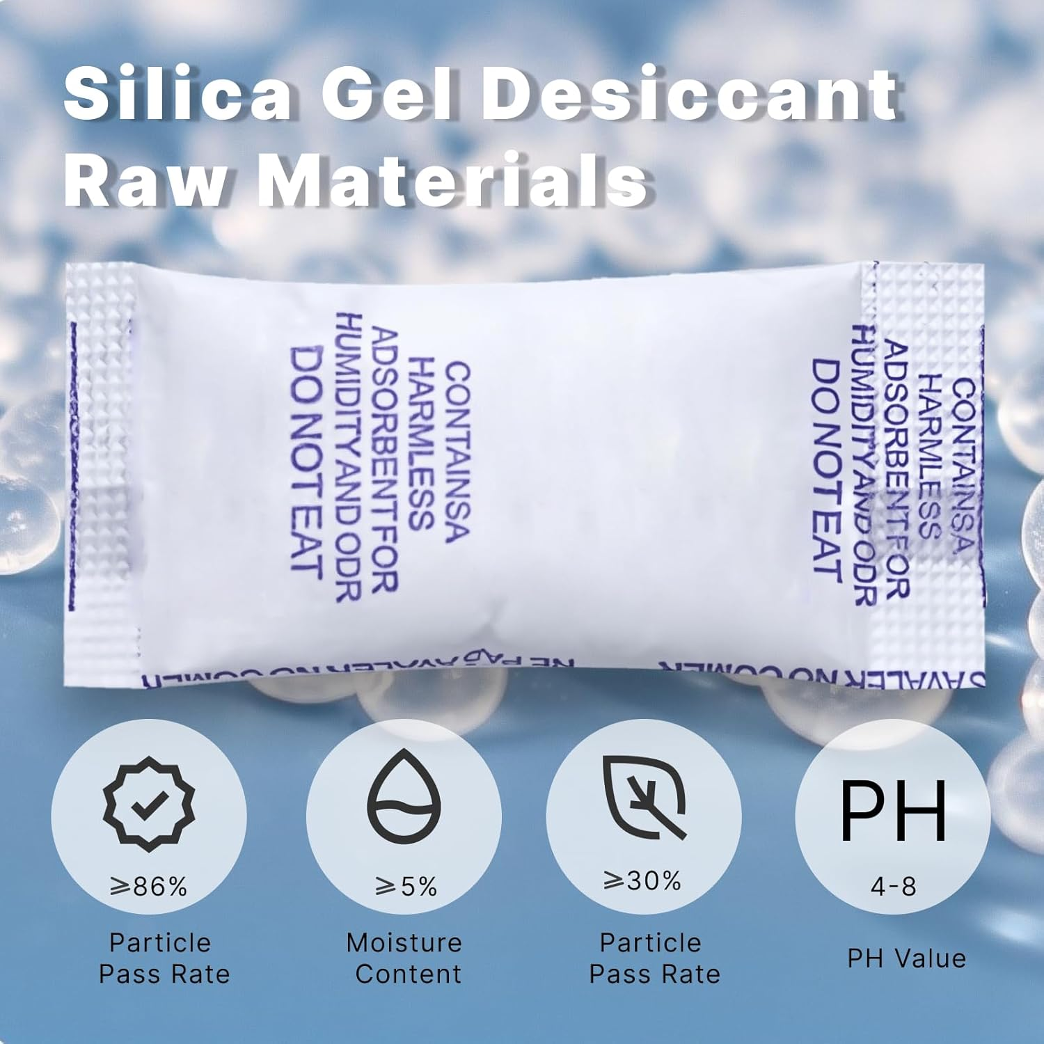 100 Pack 1G Each Reusable Moisture Absorber Desiccant Sachets, Perfect for Food and Electronics Storage, Tyvek Dust-Free, Odorless, and Non-Toxic Solution for Optimal Humidity Control and Preservation image number 4