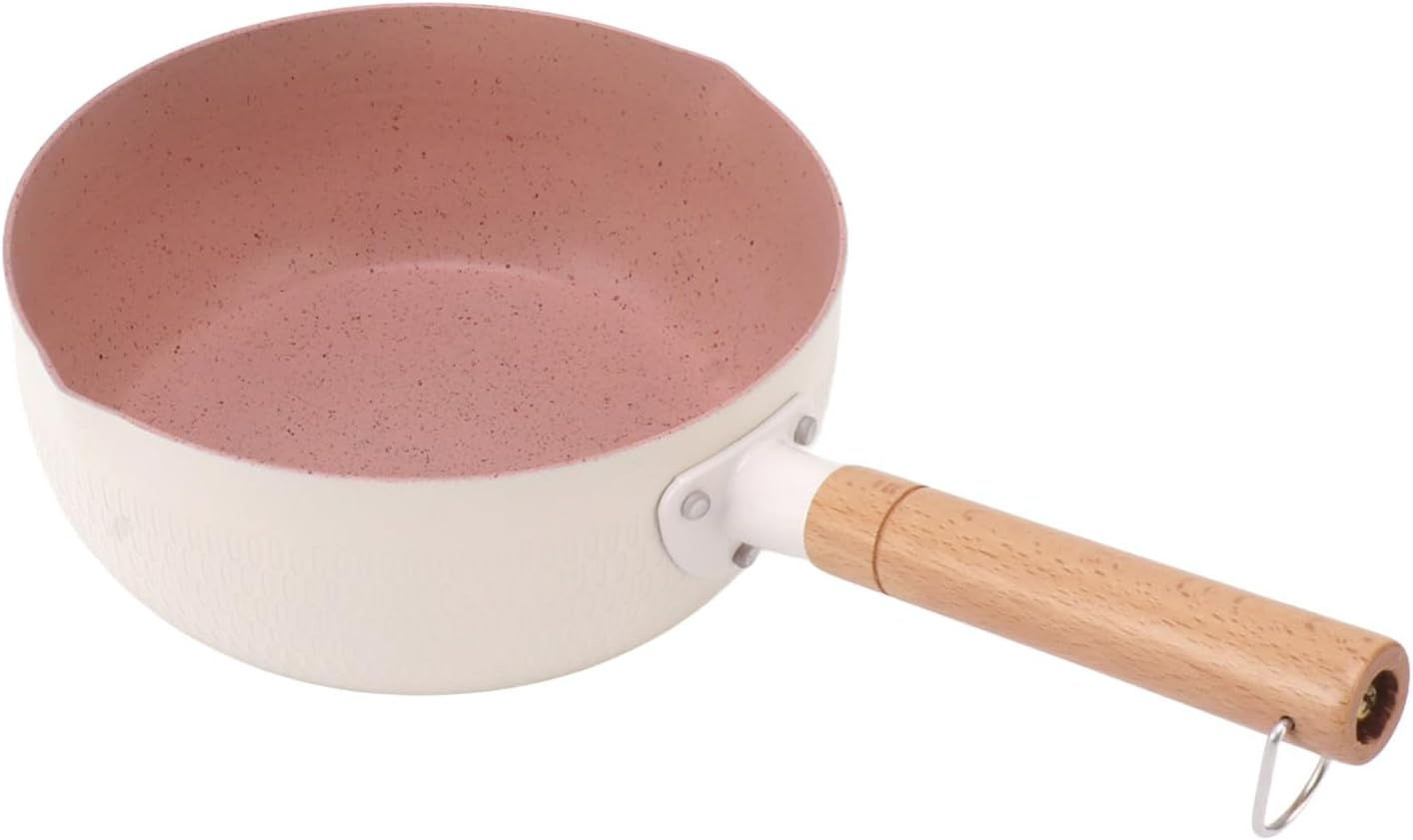 Nonstick Sauce Pan, Mini Butter Warmer Small Soup Pot Milk Pan with 2 Pour Spouts Milk Boiling Butter Melting Pot for Gas Stove Induction Cooker, Ramen Pot, PFOA (20Cm) image number 3