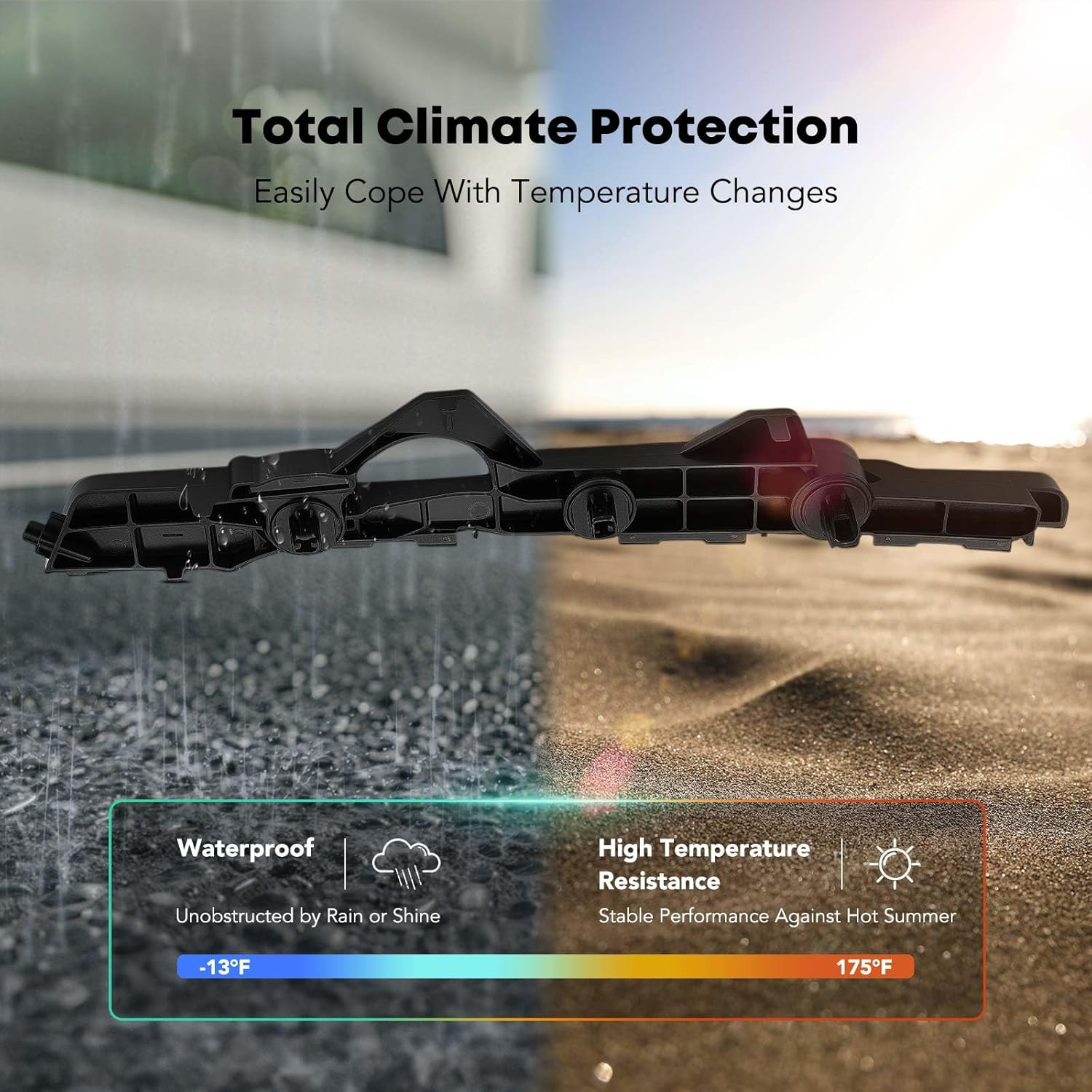 YHTAUTO Rear Left Driver Side Bumper Cover Stiffener Support Bracket Compatible with Toyota RAV4 2013 2014 2015 Sport Utility, Plastic Bumper Bracket image number 4