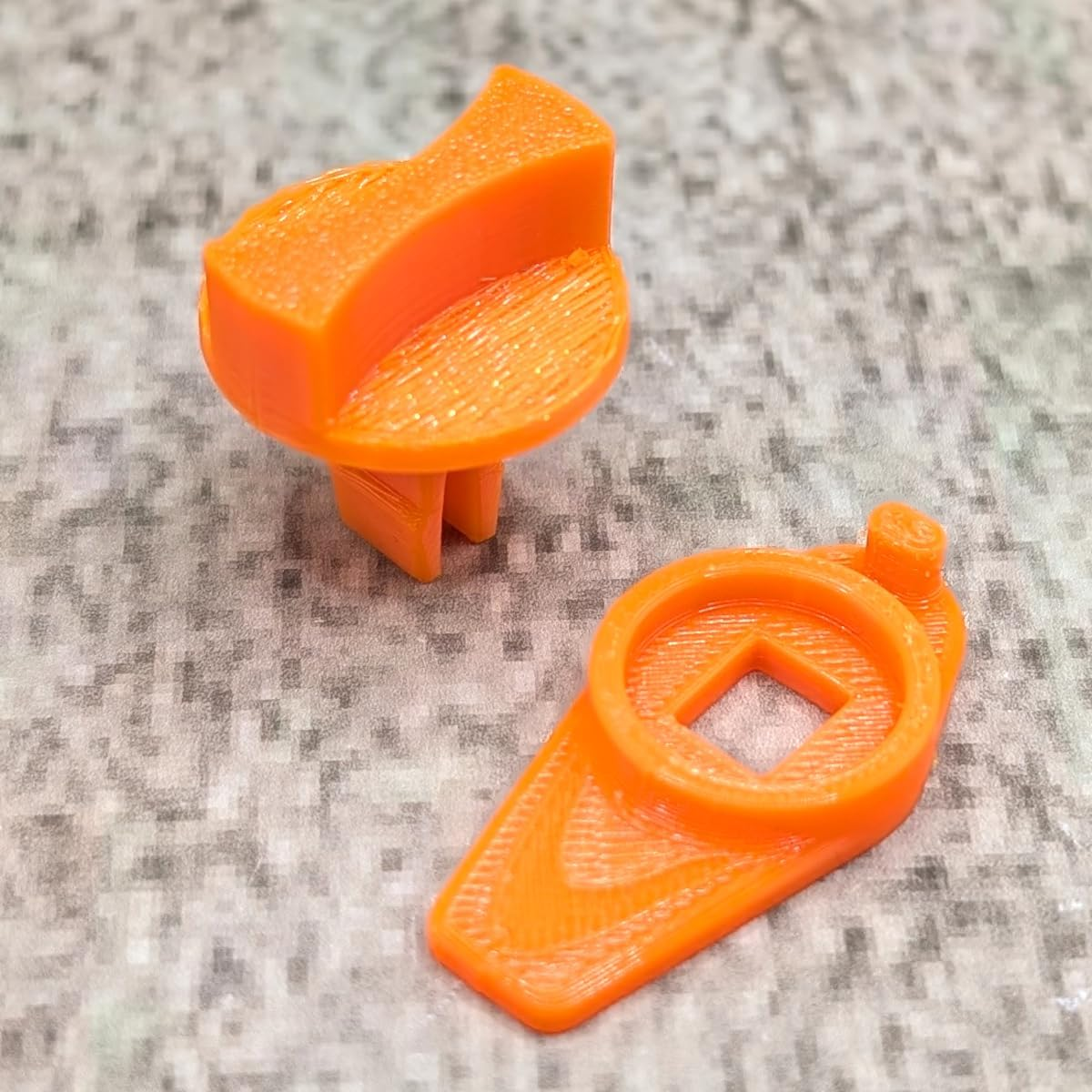 Rotary Bolt Set Orange Compatible with Audi Warning Triangle A4 B6 B7 & A6 C5 4B with Rotary Knob Replacement Latch Button Replacement Part (Orange) - Orange image number 3