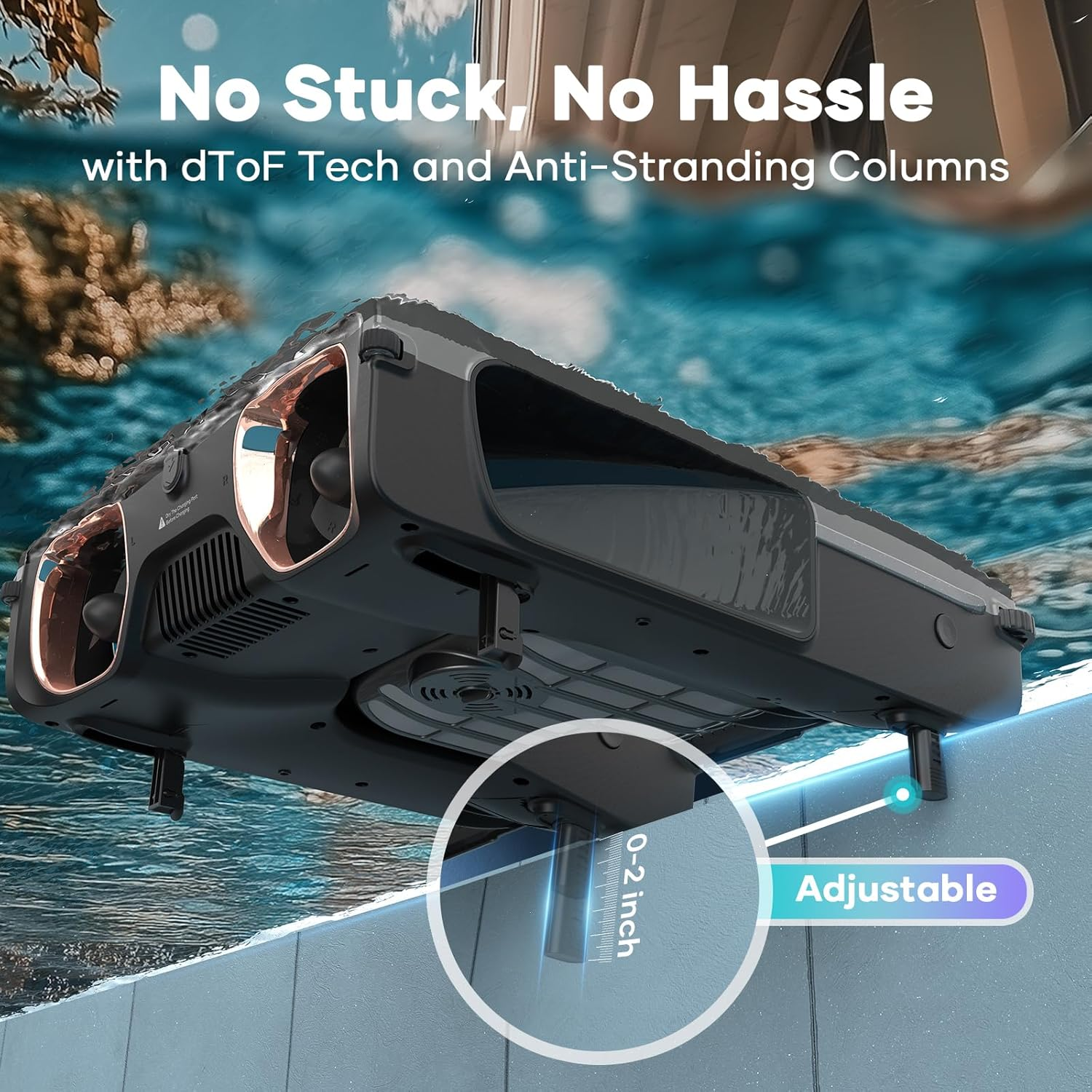 AIPER Surfer S2 Robotic Solar Pool Skimmer with APP Support, 24/7 Cleaning, Dual Charging Modes, Smart Obstacle Avoidance, Ideal for Most Swimming Pool Types image number 3