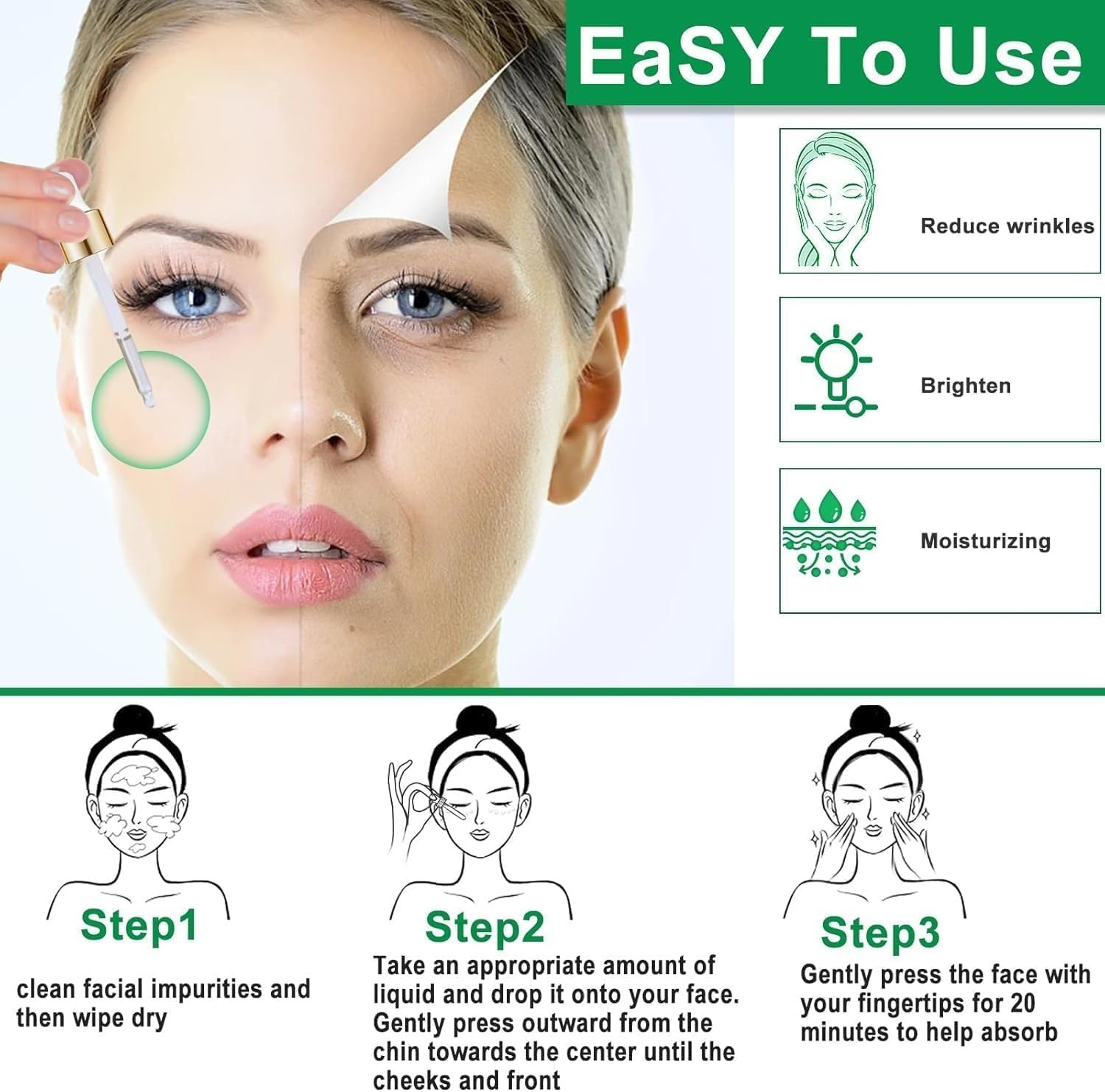 Firming & Wrinkle-Reducing Stock Solution Facial Serum, 2 PCS &ndash; Instant Lifting & Hydrating Anti-Wrinkle Formula image number 2