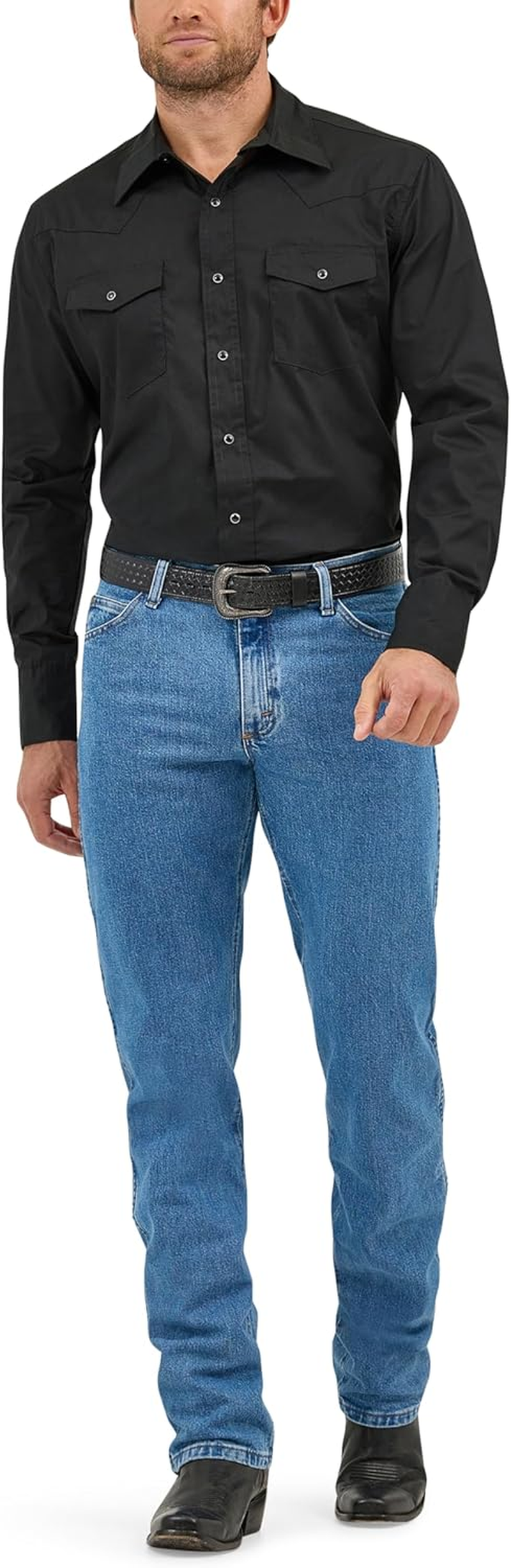 Wrangler Mens 88MWZGBT Men'S Retro Big & Tall Slim-Fit Straight-Leg Greybull Jean Jeans image number 3