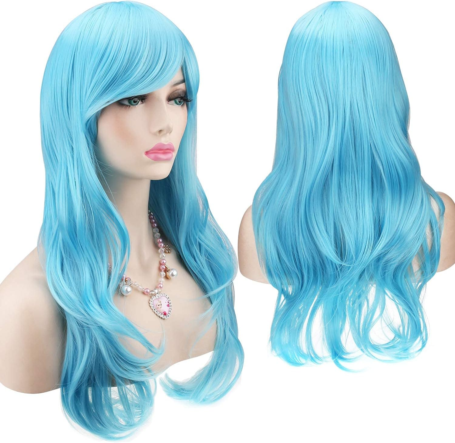 YEESHEDO Light Blonde Cosplay Wig for Women Long Wavy Hair Synthetic Wigs with Fringe for Halloween Party Costume Anime 28 Inches 70 Cm - Ginger image number 1