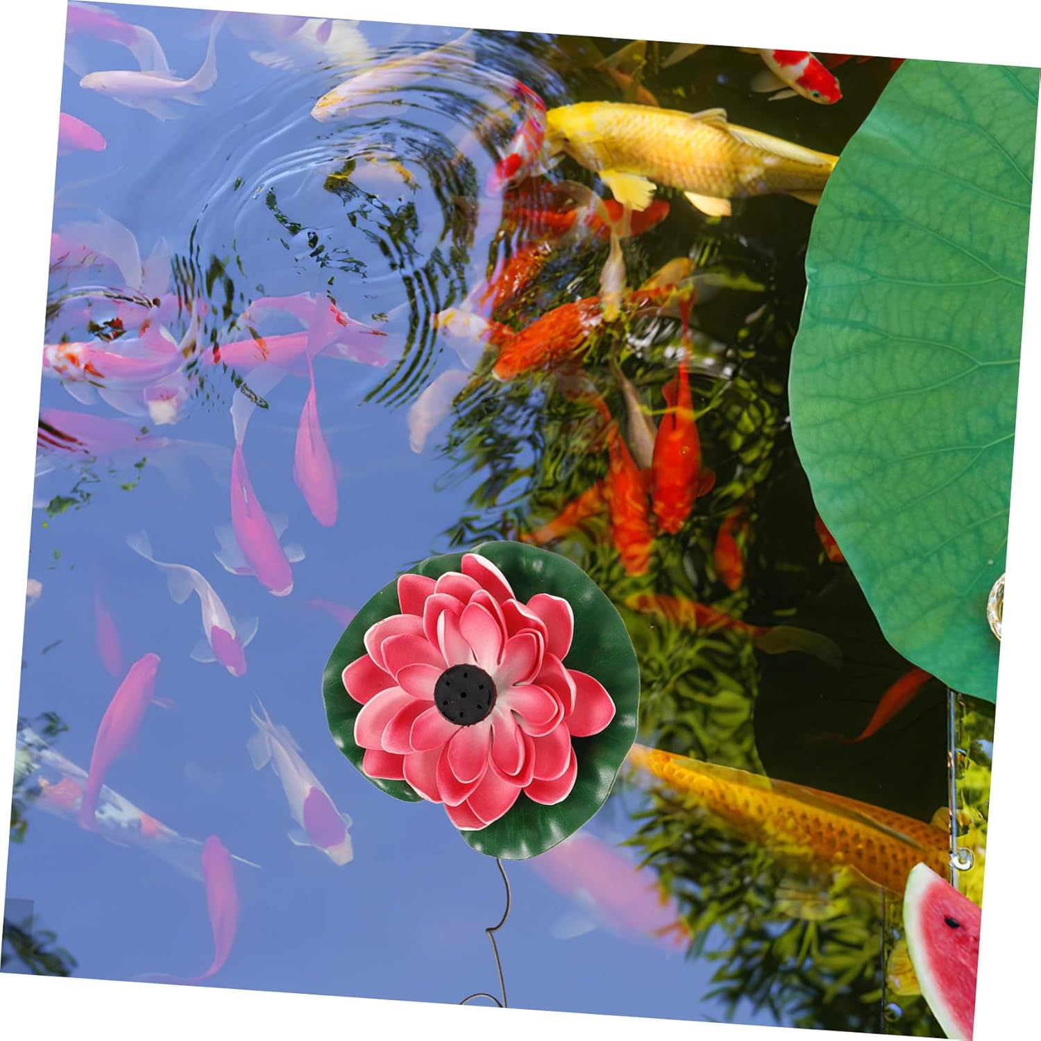 Solar-Powered Floating Lotus Landscape Fountain for Outdoor Garden Pools and Ponds Compact Design for Easy Installation and Decorative Water Features image number 5