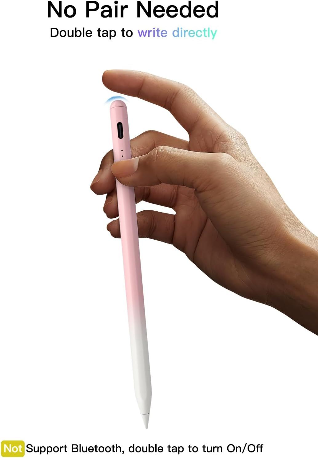 Stylus Pen for Ipad 2018-2025, USB-C Fast Charging Pencil, Pixel-Perfect Tilt Sensitivity for Ipad 11/10/9/8/7/6/A16, Ipad Mini 7/6/5, Ipad Air M3/M2 11"/13"/5/4/3, Ipad Pro M4 13"/12.9&Prime;/11&Prime; (Pink)