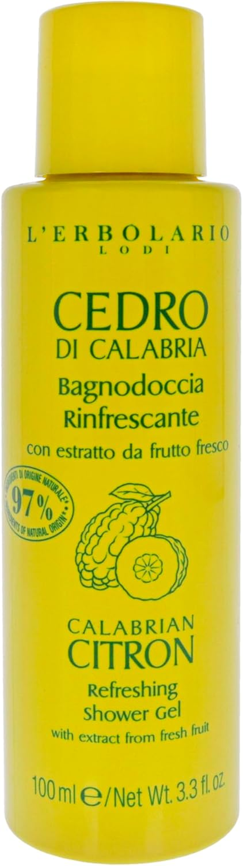 Refreshing Shower Gel - Calabrian Citron by Lerbolario for Unisex - 3.3 Oz Shower Gel