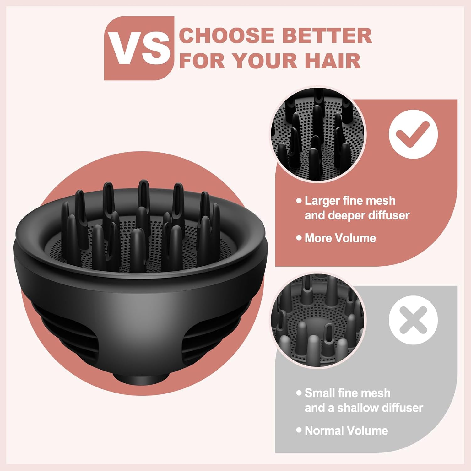 PUREGUST Wave Curl Diffuser for Dyson Hair Dryer Attachment, Dome or Diffuse Modes for Dyson Supersonic, for Nural HD16 HD15 HD12 HD08 HD04 HD03 HD02 to Enhance Curl and Control Wavy image number 1