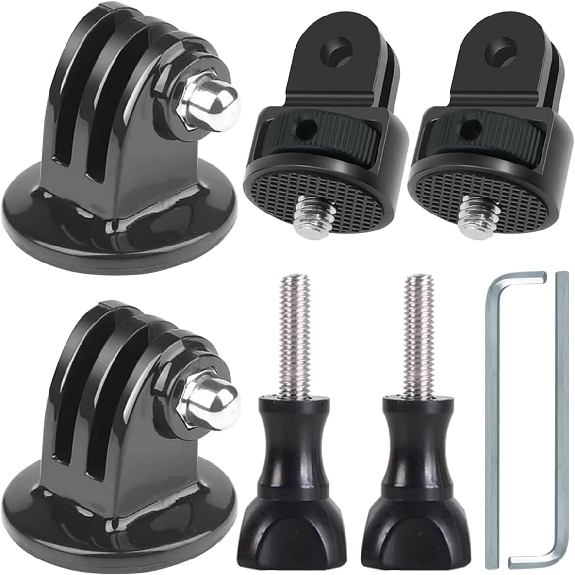 ZHUROUPU for Gopro Tripod Mount Adapter 1/4 Inch, Camera Mount Adapter Replacement Compatible with for Gopro Hero 10/9/8/7/6/5, for DJI Osmo and Other 1/4 Action Cameras, Ball Adapter, Tools image number 4