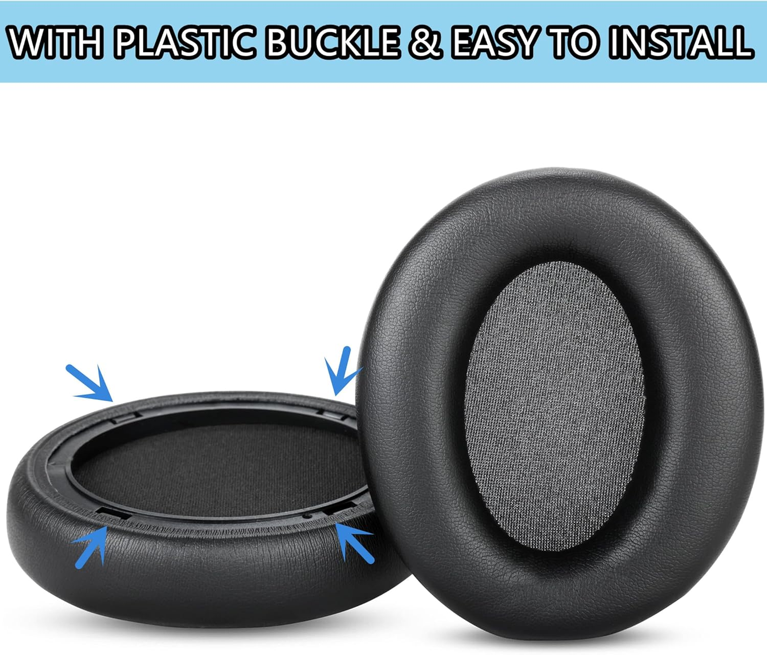 Taizichangqin RP-HD805N Earpads Replacement Compatible with Panasonic RP-HD805N RP-HD605N RP-HD601N Headphones Ear Pads Cushions Protein Leather Memory Foam Black image number 3