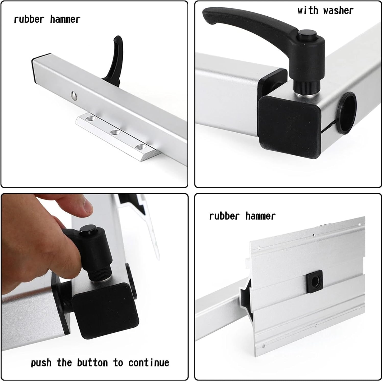 RV Table Leg,Rotatable Folding Height Adjustable Table Leg RV Accessories for Camper Van Camping,Caravan Yacht Workroom,Black image number 4