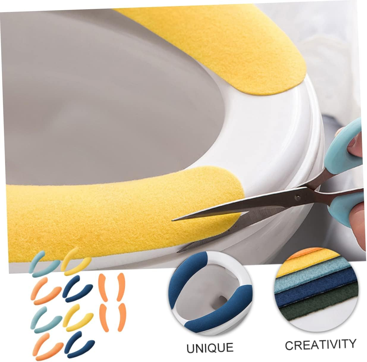 Angoily Toilet Seat Warmer Cover Mat Washable Toilet Seat Covers for Boys and Girls Random Color image number 2