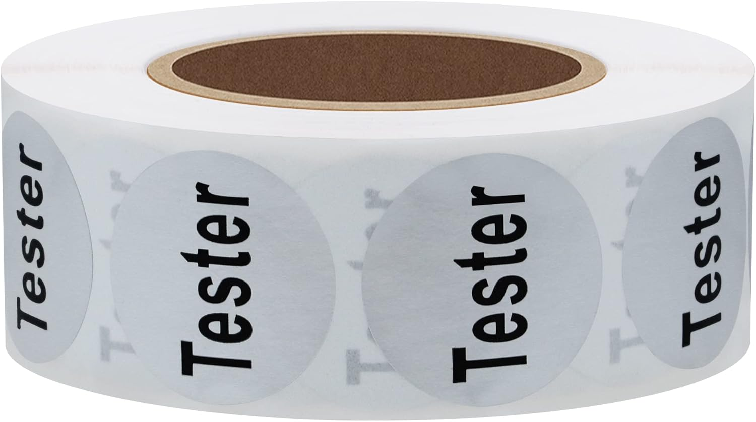 Hybsk 20Mm round Silver Cosmetic Tester Labels Total 500 Adhesive Labels per Roll (Silver) image number 4