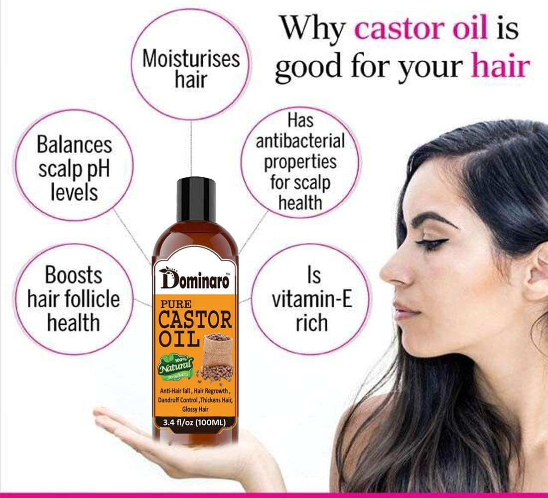 Dominaro 100 % Pure & Natural Castor Oil & Sweet Almonds Oil & Avocado Oil (300 Ml) image number 3