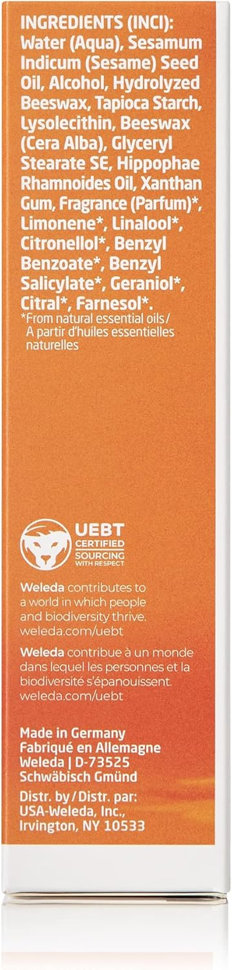 WELEDA Sea Buckthorn Hand Cream 50Ml | Light Moisturiser | Quickly-Absorbing | Soft Hands image number 3