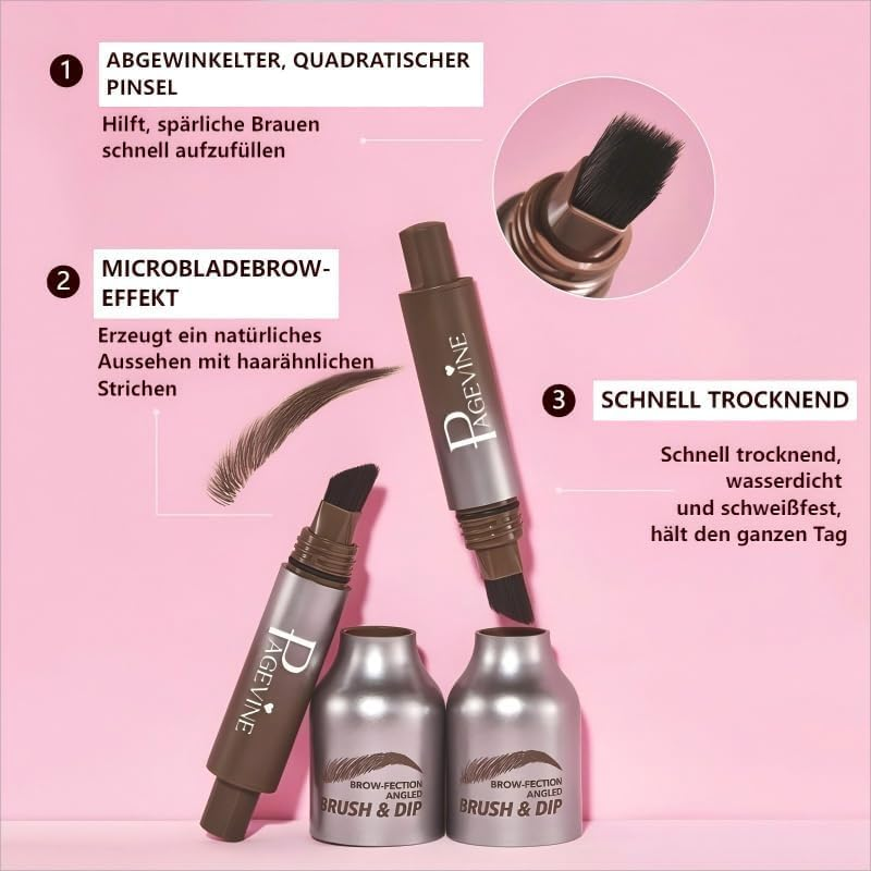 Wtpin Pack of 2 Brow Lifting Set, 3D Eyebrow Pencil, Quick Drying, Waterproof, Quick Created Brow Lift Eyebrow Lifting Effect, Natural and Long Lasting (Taupe) image number 6